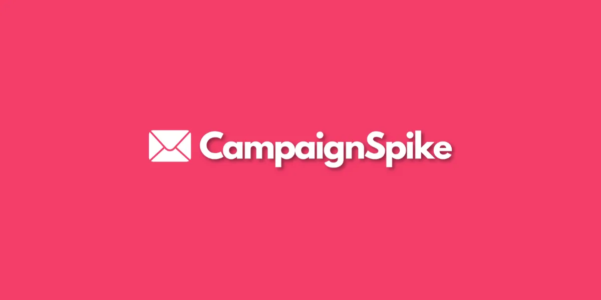 The CampaignSpike logo, an envelope beside the CampaignSpike wordmark, on a pink background.